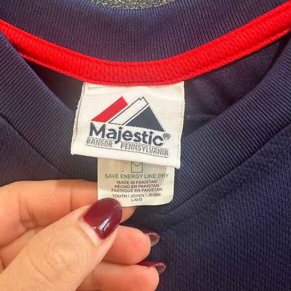 Red Sox Unisex Mesh Jersey T-Shirt, EUC, Sz Youth Large (14) - Picture 6 of 8